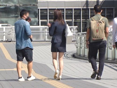 【OL・ナンパ】ミニスカスートの美人お姉さんを街ナンパ！昼間っからホテルでエチエチ中だしハメで逝っちゃった♡