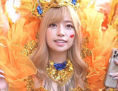 【サンバギャル】サンバ衣装のままナンパされたエロGAL（リカ）ちゃんとイラマチオSEXでアヘアヘビッチ。