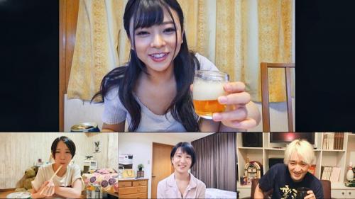 【バイト仲間】仲良しバイトメンバーでリモート飲み会からエロい展開に！