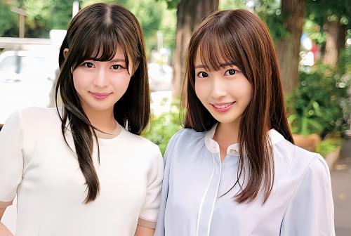 【素人】友だちの女子大生の親友同士で初めてがいきなりハーレム逆3PでWフェラ！