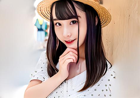 【素人】可愛い顔をして肉食系！麦わら帽子が似合うロリ巨乳の女子大生！