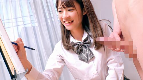 【素人ナンパ】「勃起したところをカッコよく書いてもらえますか！？」制服のロリJKは美術部！
