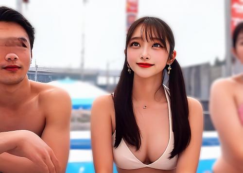 【MM号】中に出しちゃったの…！？「 恋人の目の前で…」海で声をかけたWデート中の仲良し未成年大学生カップルがお互いのパートナーを交換！