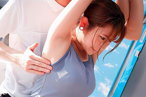 【MM号】汗くさいオマンコをマッサージ師のテクニックでさらにびしょ濡れにしてしまった美人ジョガー！
