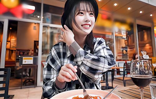 【素人】ウエストは細いしお尻も大きくて最高なアキバでメイドとして働いている女子大生とイチャらぶデート！