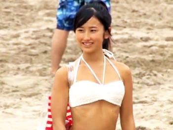 <マジックミラー号>激カワ！ピチピチ美肌の18歳！//♥水着の日焼け跡がエッチなパイパン童顔ロリ美少女が感じまくり！！
