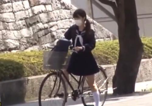 舞園かりん｜削除注意｜コロナ禍マスク女子校生強姦｜自転車JKを駐輪場で襲い、ハメ続ける