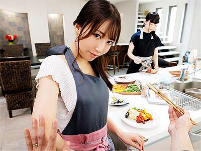 【料理教室×NTR】「変な力入ってますよ♥」夫婦で来た旦那さんを調理中に誘惑するビッチ女がバレないようにSEX！