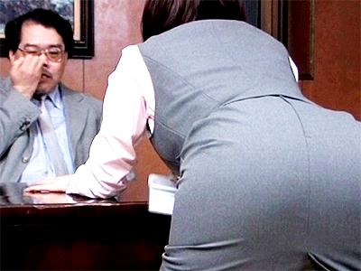 【ながえスタイル】スーツ姿働く美人OLは社長の性奴隷！社内で着衣を脱がされ犯されるようなSEXでハメられ乱れる！