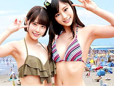 【素人ナンパ】湘南で激シコなビキニギャルナンパ！巨根デカチン童貞くんと膣内射精筆おろしセックスしちゃうｗ