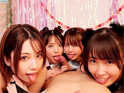 【JK×学園祭】「中に出したいの？♥」模擬店でハーレム痴女責めビッチ淫乱SEXでザーメン膣内射精のアイドル級美少女ｗ