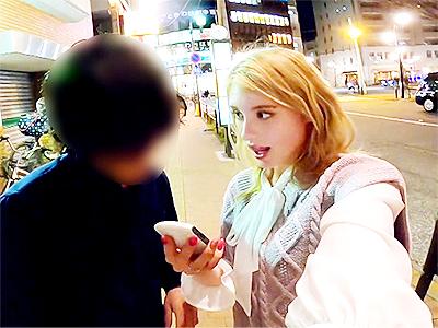 【逆ナン×白人美女】「ジカンアル？オウチOK？」金髪ブロンド美女が日本人男性宅で美白ボディ紅潮SEXで膣内射精アクメ！
