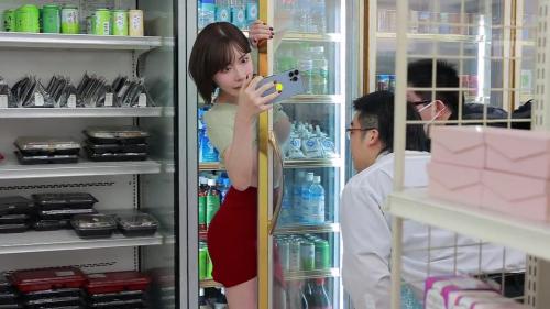 深田えいみ　再生数伸び悩みする配信者が遂に禁断のコンビニエロジャック！迷惑行為店内フェラチオ、店内SEXやりたい放題