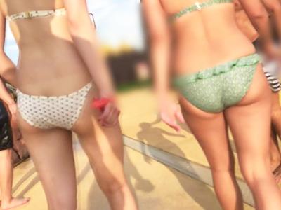 【素人ナンパ】ムッツリスケベのビキニ女子ｷﾀ━(ﾟ∀ﾟ)━!初対面なのにイクイク連発大乱交がクッソエロいんだがｗｗｗ