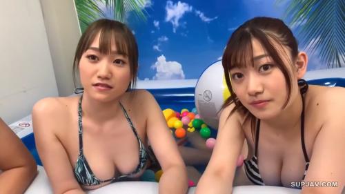 巨乳美少女2人とプールで遊んだ後はもちろん…