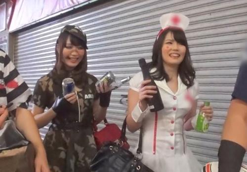 《ハロウィンSEX》渋谷でハメを外す素人ハロウィナー美女達をナンパし仮装したままセックスしている姿をハメ撮り！