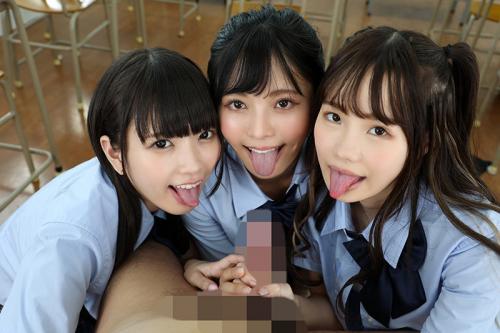 美少女3人組の性欲処理に使われる夢の放課後ハーレム教室　松本いちか 久留木玲 桜井千春