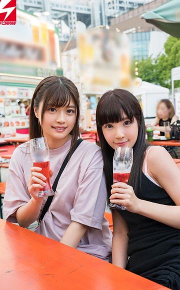 女子大生限定！ ビールフェスナンパ2019！！ほろ酔いエチエチJD2人組みはラブホ連れ込み即OK！！ハッチャケ乱交SEXパーティーしちゃいました！！