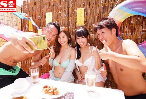 葵の海の家ナンパ相席居酒屋で巨乳水着美女をお持ち帰り！