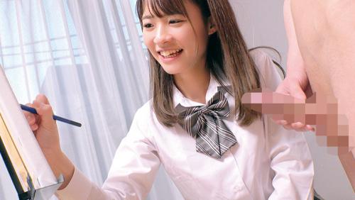 激シコ制服美少女が挑戦！？おち○ぽデッサン！あなたのオマ○コに挿れて欲しいデカチンを描いてくださいw