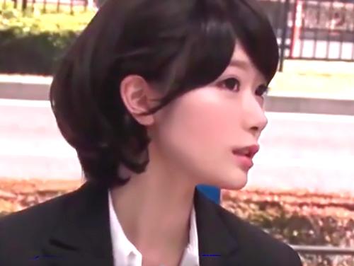 【MM号】美形ショートカット女上司を素人ナンパ！スレンダー美乳OLが男性部下と新作アダルトグッズのモニター企画で痙攣絶頂！