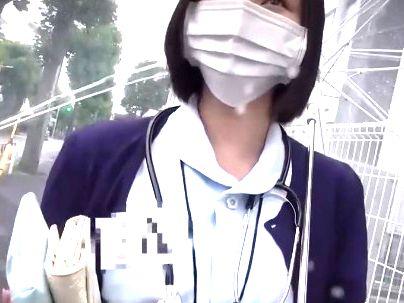 ＜素人ナンパ！＞「え？いいですよ！」街で見かけた看護師ナース！巨乳おっぱい美人お姉さんがザーメン中出しになるぞ！