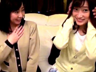 ＜素人ナンパ！＞「え？だめです・・・」巨乳おっぱい美魔女人妻と娘！口説いてまとめて親子丼！