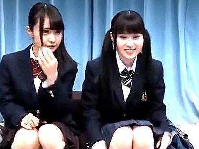 ＜素人ナンパ！＞元気な感じの可愛い美少女たち！MM号で下着メーカーの調査偽企画でエロ行為に！