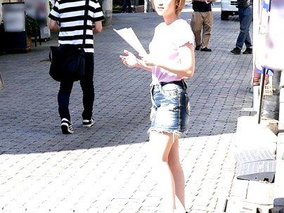 ＜逆ナンパ！＞「ｈしたいの…♡」巨乳おっぱい金髪ＧＡＬ！男たちとエロ行為シチャウゾ！
