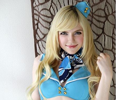 コスプレ好きのFカップ白人留学生が大和チ〇ポにイカされまくる！
