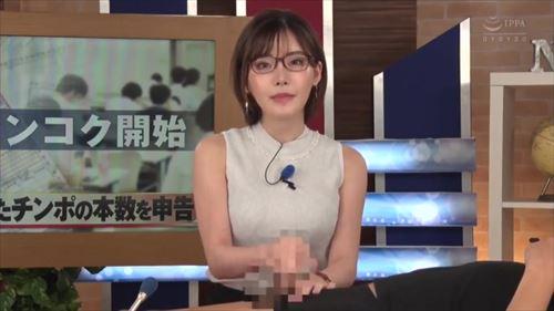 上品な外見とは裏腹に、乱暴な言葉で誘惑する、奔放なアナウンサー
