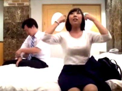＜人妻！＞「恥ずかしい…ね…♡」後輩男子とラブホでモニタリング企画！エロ行為おっぱじめちゃうぞ！