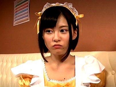 ＜清楚メイド！＞「ｈしたいの…♡」巨乳おっぱいの美少女！メイドコスプレ姿でエロ行為シテクレチャウ！