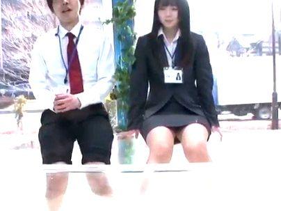 ＜同僚と温泉体験！＞一般人のおとなしそうな女子がMM号で同僚と温泉体験からの！！！！！！！！