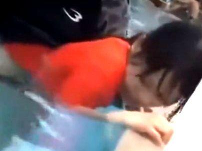 ＜プール監視員！＞「やめてください・」スリムな体の可愛い女子！強引にエロ行為持ち込まれるぞ！