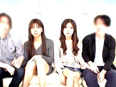 ＜ネトラレ企画！＞美人なカップル彼女を交換して・・・スワッピングエロ行為で楽しんじゃうぞｗW！