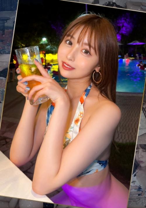 【高橋ほなみ】Wデートを抜け出して生ハメしちゃうムチ尻8頭身美女9 ほなみ　水着のままホテルへイン！