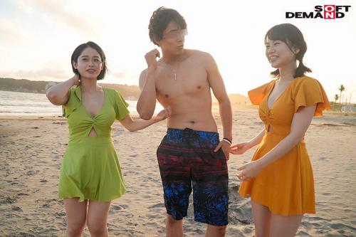 【MINAMO＆天宮花南】巨乳美少女の超人気女優がファン感謝祭のMM号逆ナンパ企画で童貞筆おろしのハーレム痴女3P♡