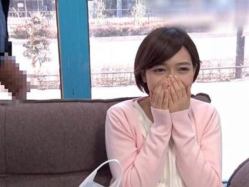 ＜マジックミラー号＞エッチ大好き新卒美人OLが早漏チン〇をゆっくりしごいてザーメン絞り！