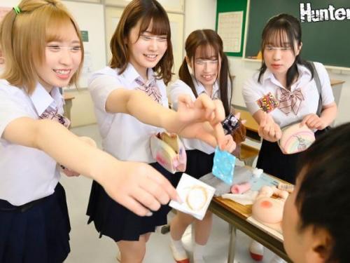 ＜ハメ撮りｘ女子校生＞性欲絶倫の転校生チンポに次々ハメられ軒並みイかされまくるドスケベ女子校生たち！