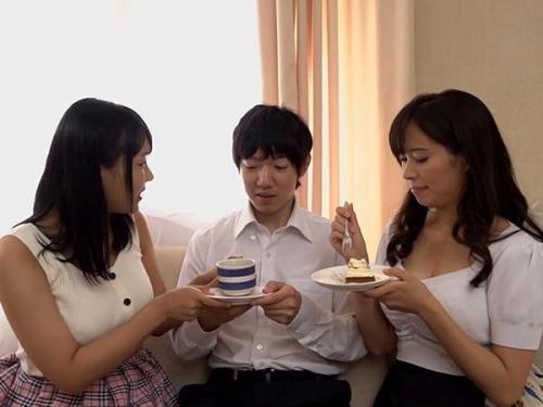 ＜稲場るか」ｘ真木今日子＞エッチ大好き巨乳母娘が若いデカマラ従兄弟のチンポにドはまりしハメまくる！