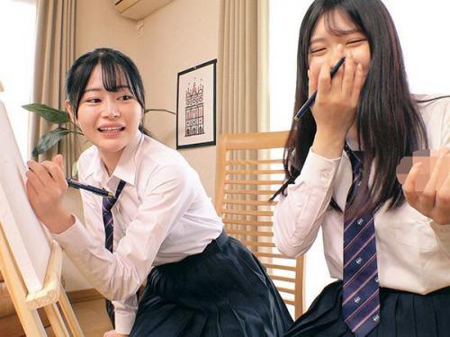 【制服美少女】友人の前で生〇ん〇んを拝み、触れ、口に挿し…濡れた〇こに巨チンを挿し込まれ…