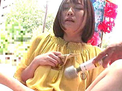 ＜マジックミラー号！＞デート中なのに！！おっぱいでかめの彼女がＭＭ号でマシンバイブ餌食になる！！！