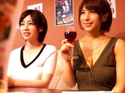 ＜相席居酒屋！＞オッパイ大き目お姉さんを居酒屋でゲットしてエロ行為に持ち込む!!!!!!!