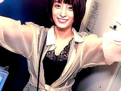 ＜ハメ撮り！＞ショートカットの美少女ミニマム女優と家のみ！ほろ酔いでエロ行為に発展シチャウゾ！
