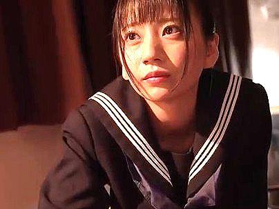 ＜七沢みあ！＞スレンダー細身美乳オッパイセーラー服美少女！男に調教エロ行為になっちゃう！
