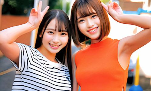 【素人ｘナンパ企画】「親友よりハードな事が出来たら賞金30万円！」ドMプレイでオマンコを濡らしちゃったロリかわいい二人組！