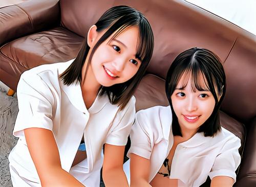 【素人ナンパ】「イケない遅漏チンポってコレね…？♡」ロリ童顔なマジ天使級な2人がエチエチ治療！