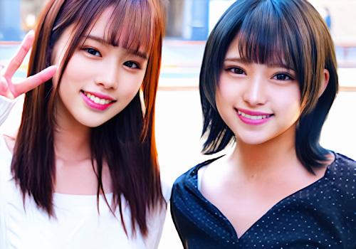 【ナンパ】親友同士のパイパン＆ふわふわマン毛のロリ系女子大生とお風呂であらいっこ