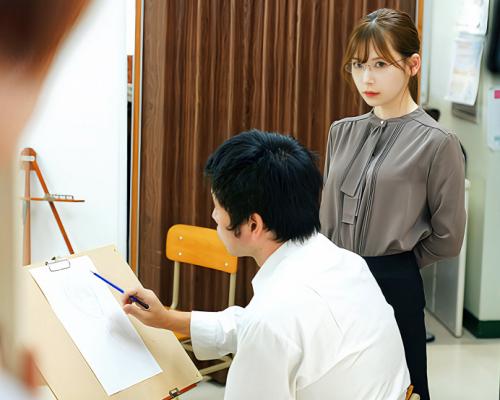 【憧れの女教師】あの美術の先生がチンポをしゃぶってくれるなんて…